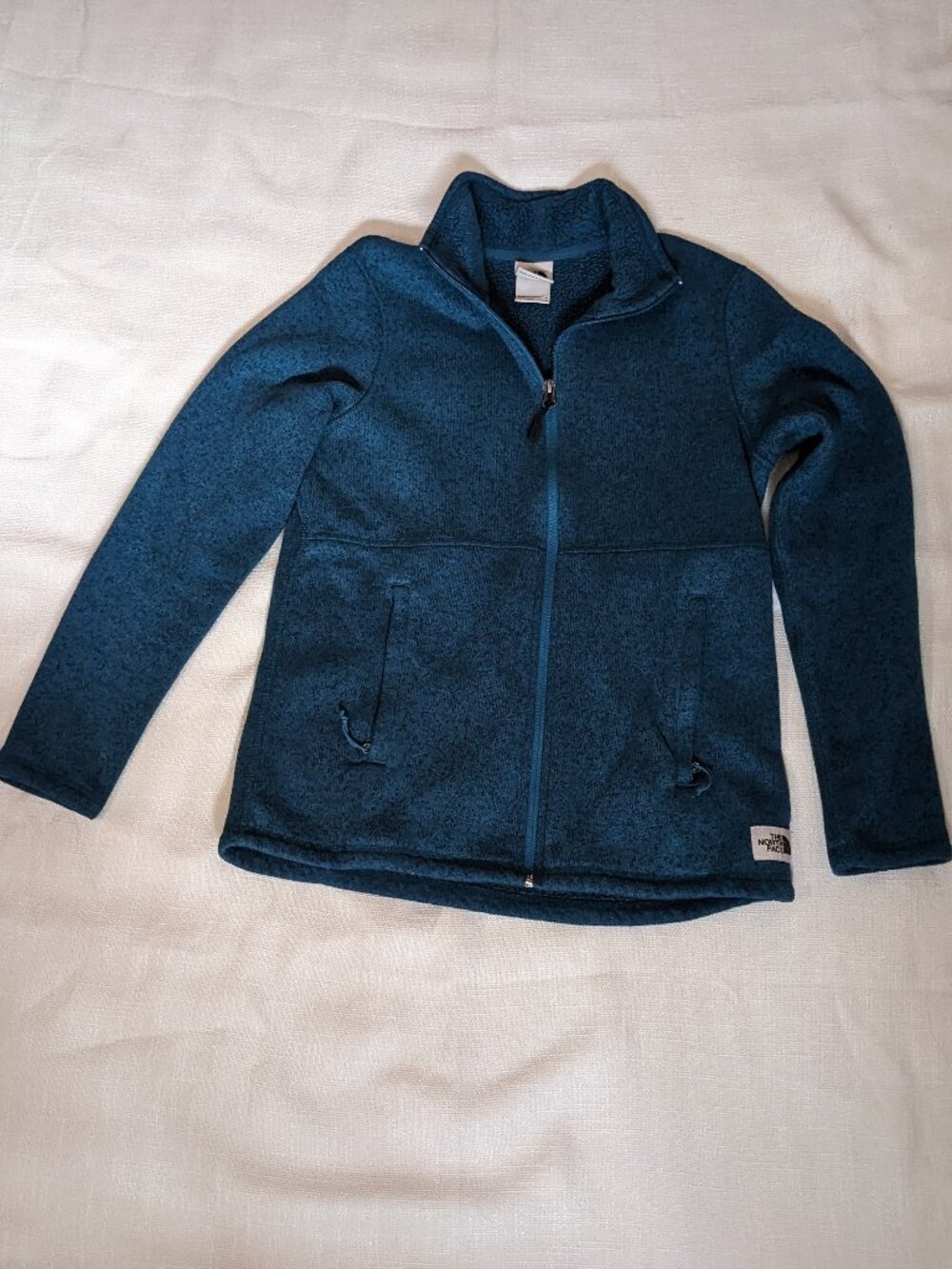 The North Face women's teal fleece full zip sweater outdoors women's medium M